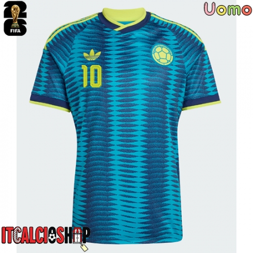 Colombia James Rodriguez #10 Seconda Maglia Mondiali 2026 Manica Corta